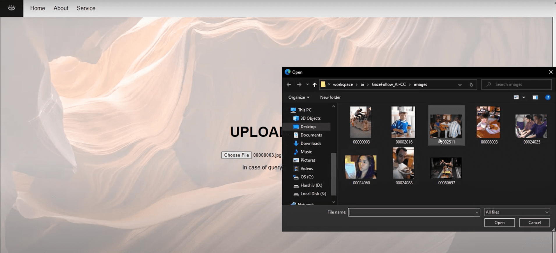 An image of the Gaze Following project.